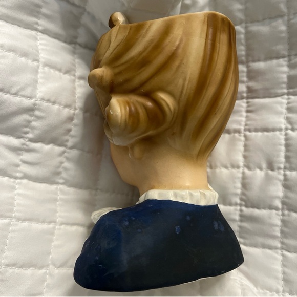 1950s Vintage Relpo Lady Head Vase w/Ruffle Collar - Picture 5 of 8